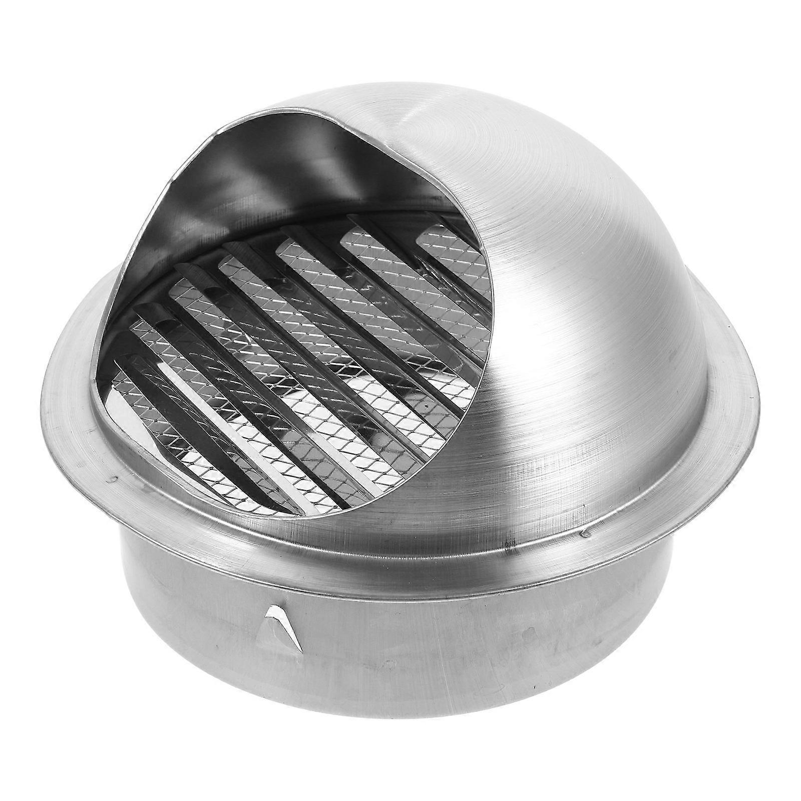 Round Air Vent Covering Exhaust Pipe Vent Rainproof Protective Function Stainless Steel 1Set