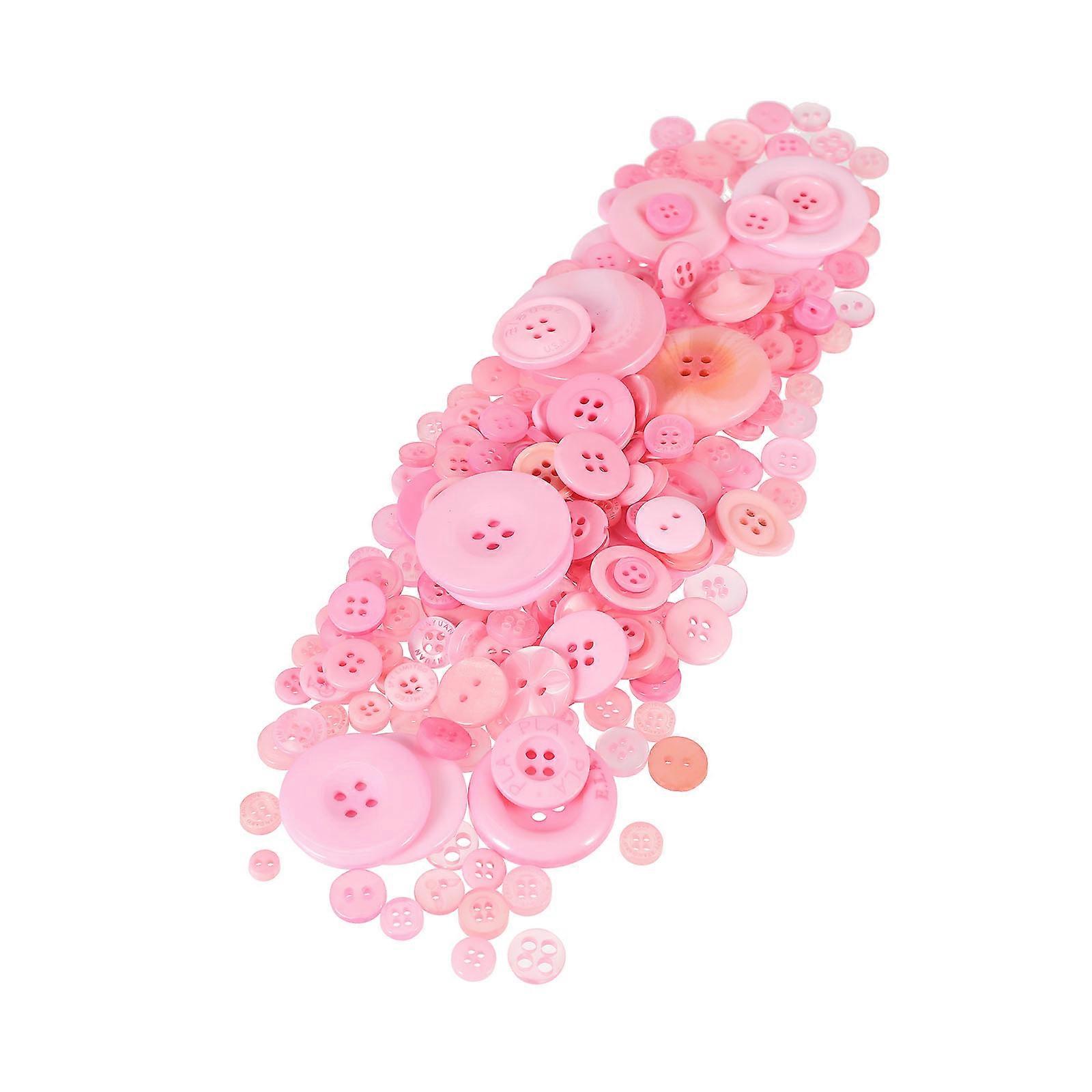 Pink Resin Buttons for DIY Sewing 1Set Clothes Button Decorations