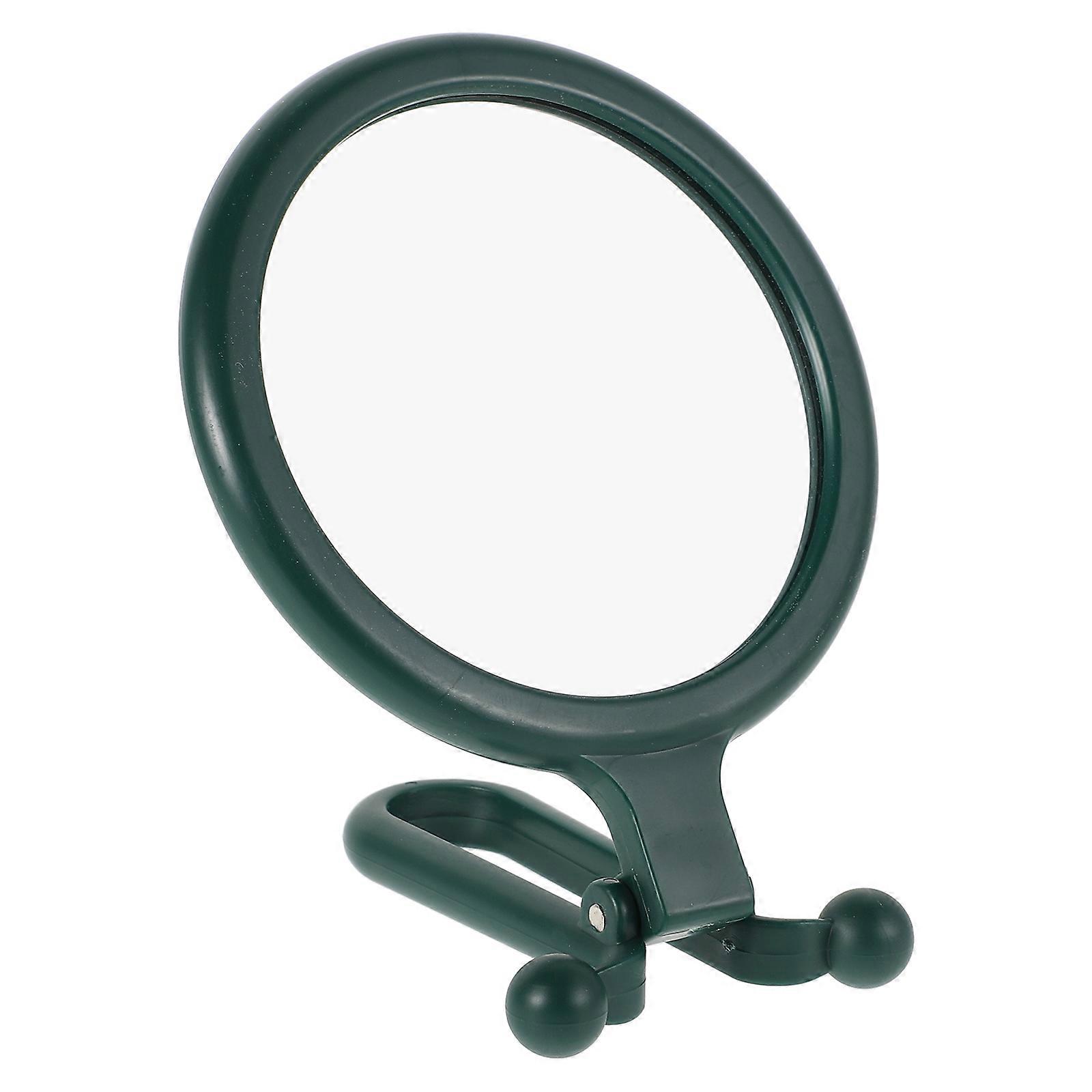 Compact Travel Magnifying Makeup Mirror with Handle – Double Sided Folding Handheld Vanity Mirror for Women, Portable Design for Eye Makeup and