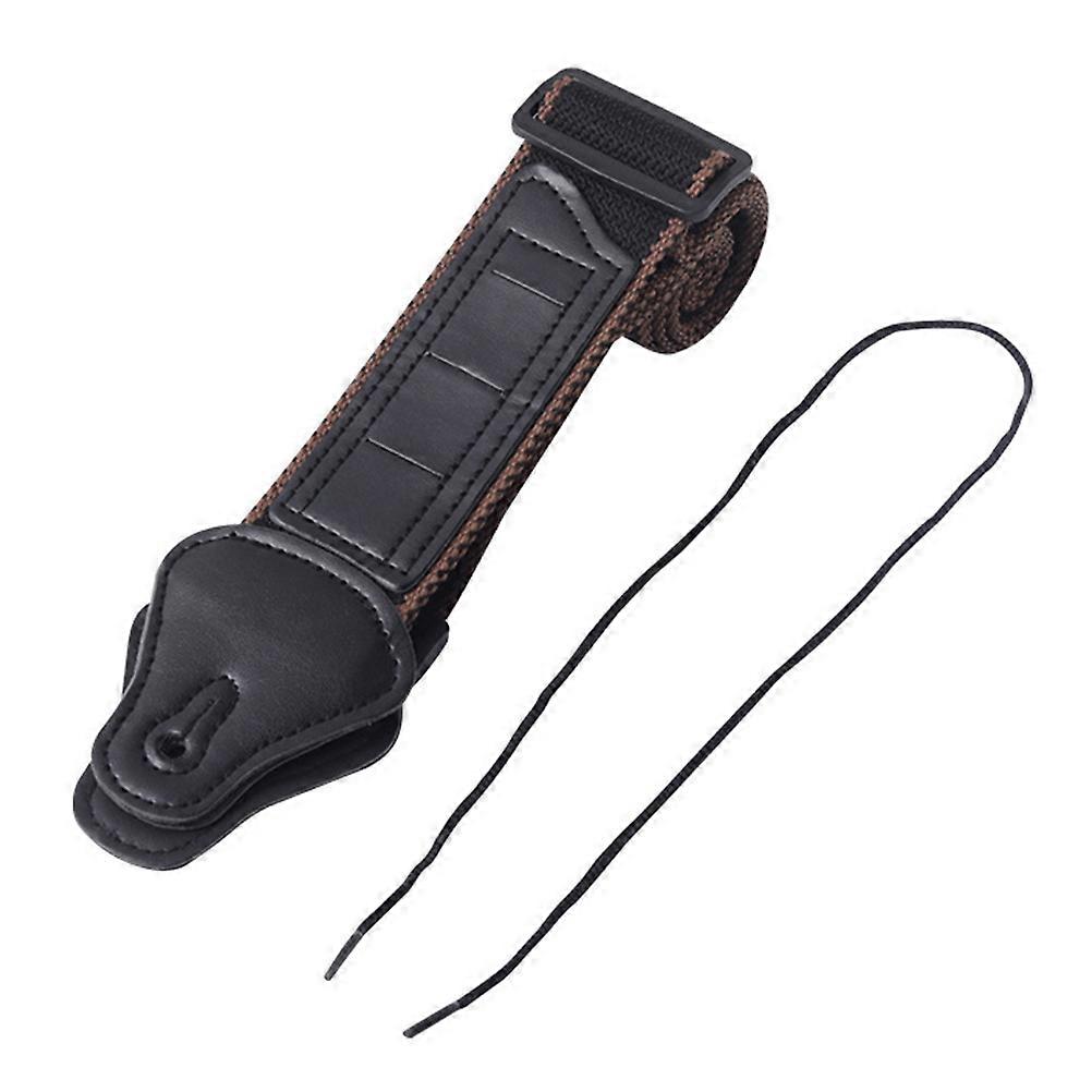 Adjustable Ukulele Strap Comfortable Cotton Guitar Belt for Acoustic Electric Instruments Durable Practical Design with Pick Storage Slots for