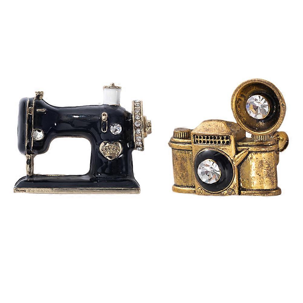 Creative Camera Shape Gem Pendant Accessories for Decoration with Zinc Alloy Material Assorted