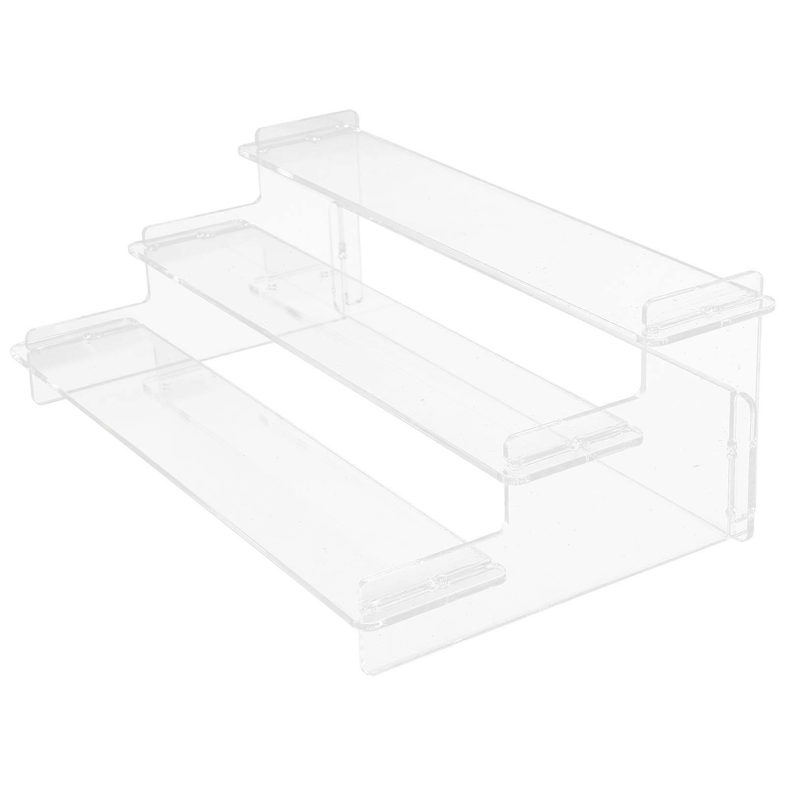 Displaying Organizer Stair-Type Rack Perfume Easel Display Stand Retail Store Display 8.1X5.9X3.5in Acrylic 1Pack