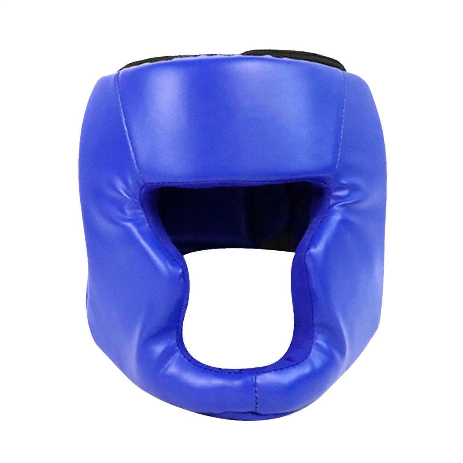Box Head Guard Enfants Arts Martiaux Boxe Casque Protection Intégrale Bleu