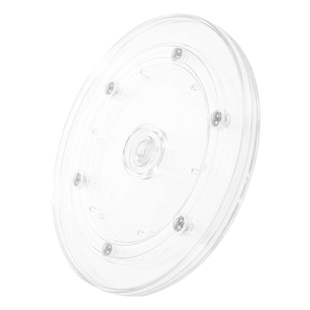 Round Rotating Swivel Plate Rotating Tray Turntable Flower Arrangement Transparent Acrylic 1Pcs
