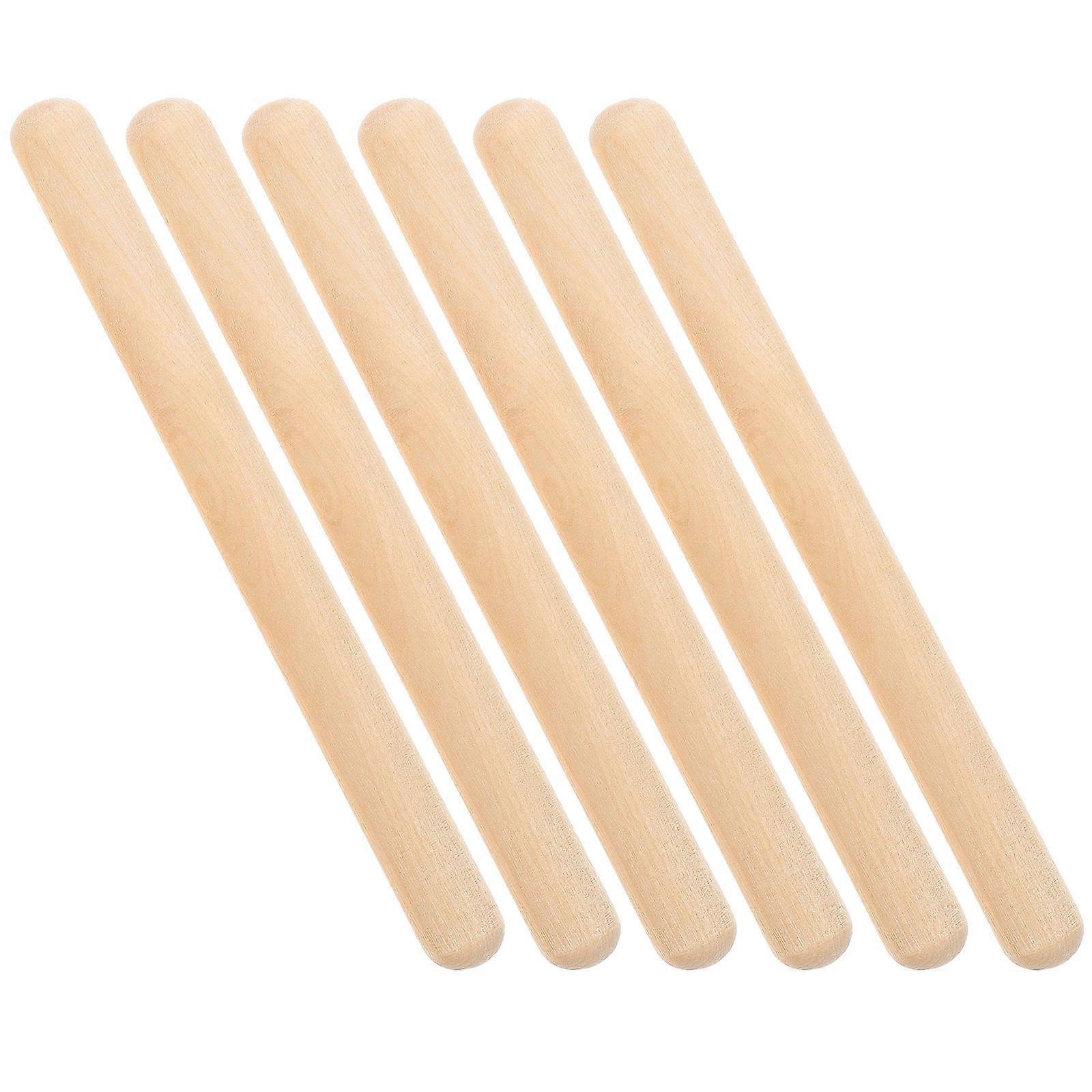 6pcs Portable Rhythm Sticks Wooden Percussion Instruments Safe Educational Musical Playthings for Early Childhood Classroom Creative Development