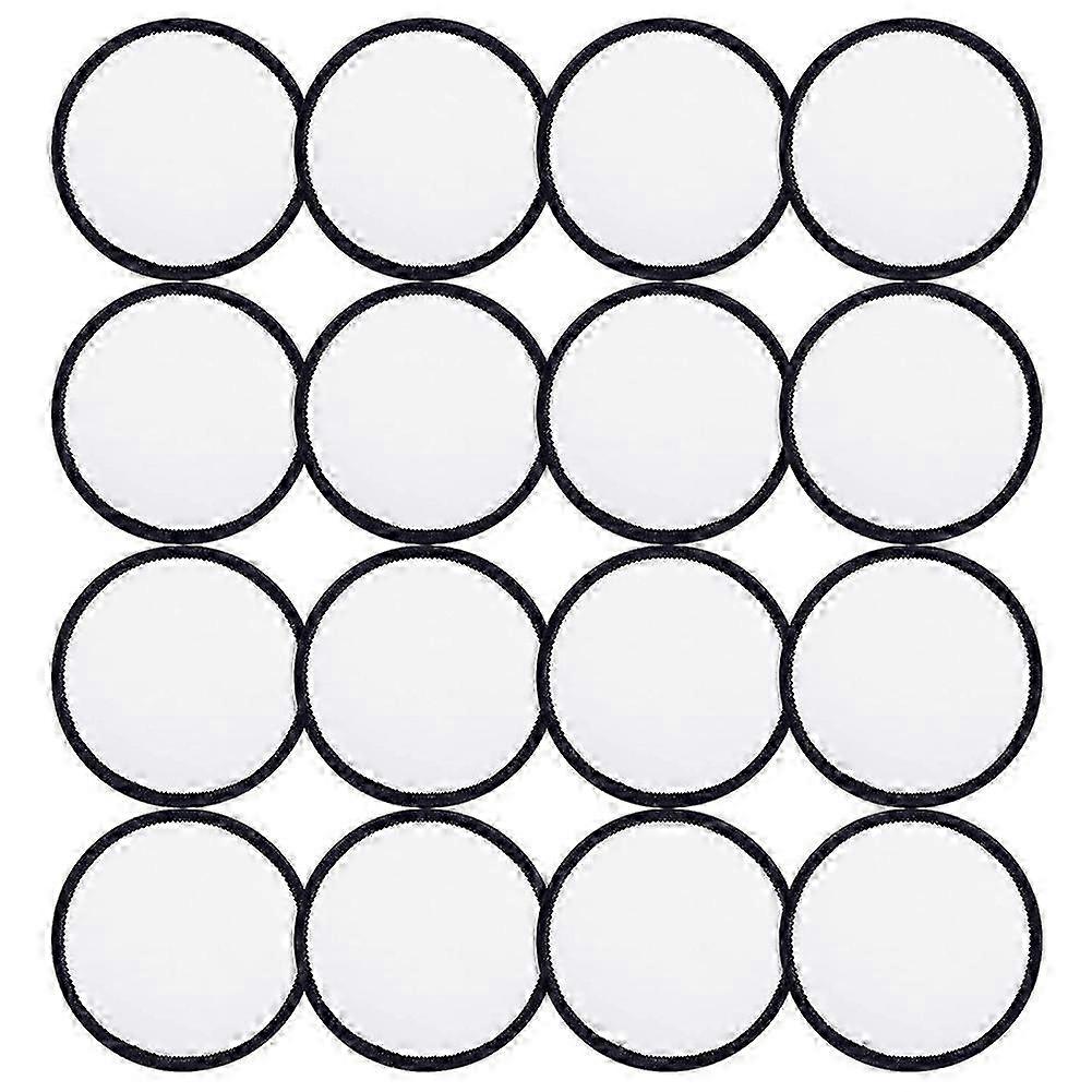 16 Pieces Sublimation Patch Blanks Quality Fabric Iron-on Circular Blank Patch for Clothes, Hats, U