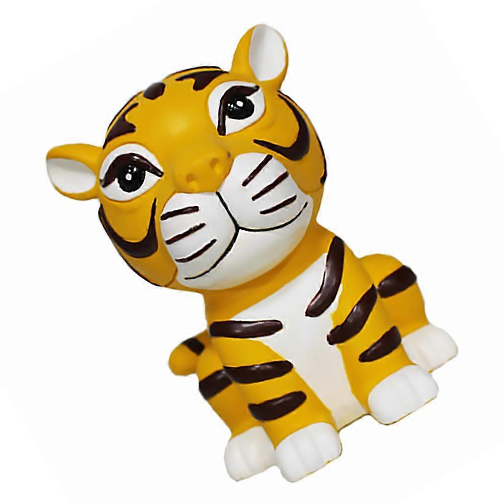 Here's a polished and professional product description based on your input:
**1pc Adorable Resin Tiger Shape Coin Storage Container – Cute