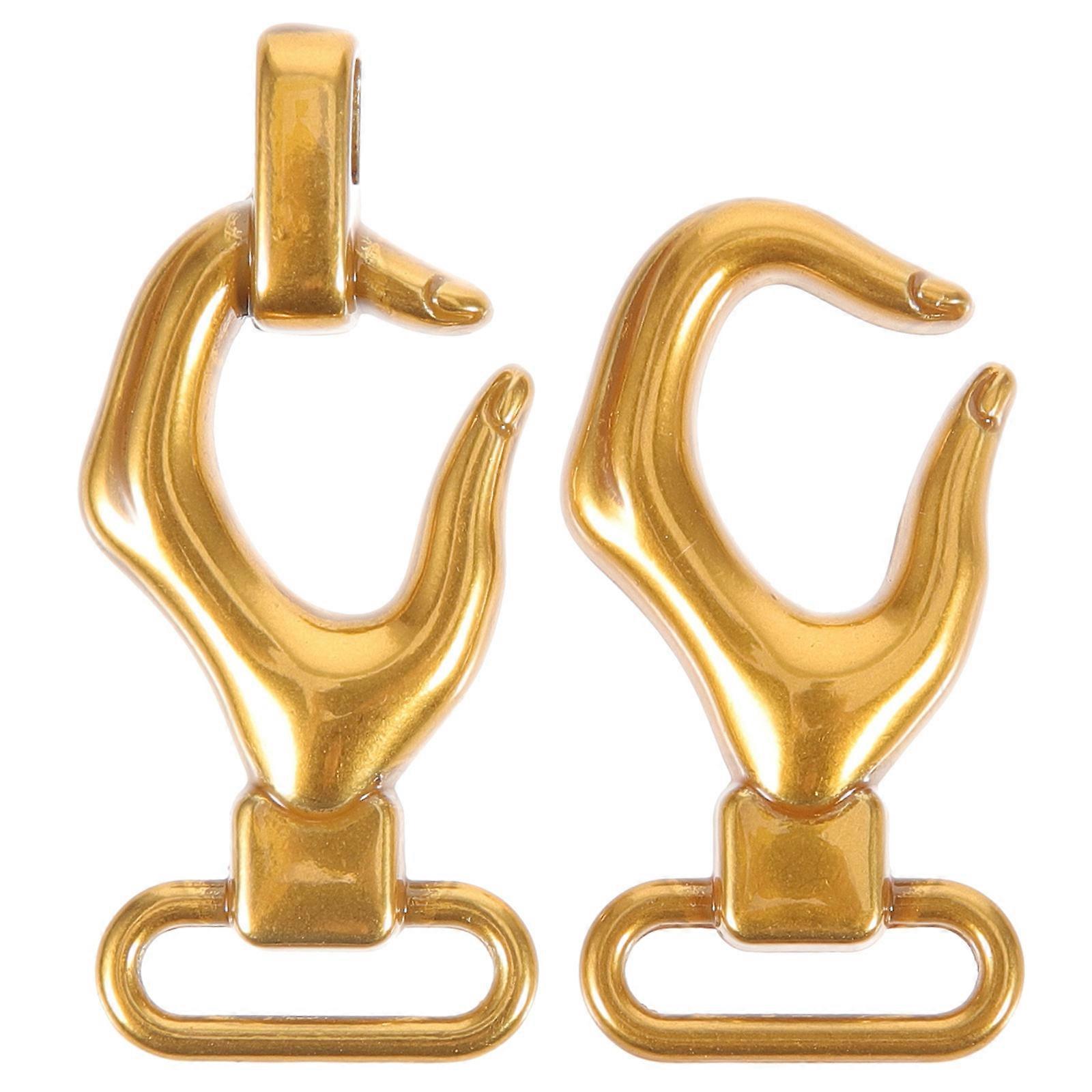 Wind Coat Closure Buckle Portable Metal Coat Holder Golden Rectangular Simple Style Clothing Accessories 1Pcs