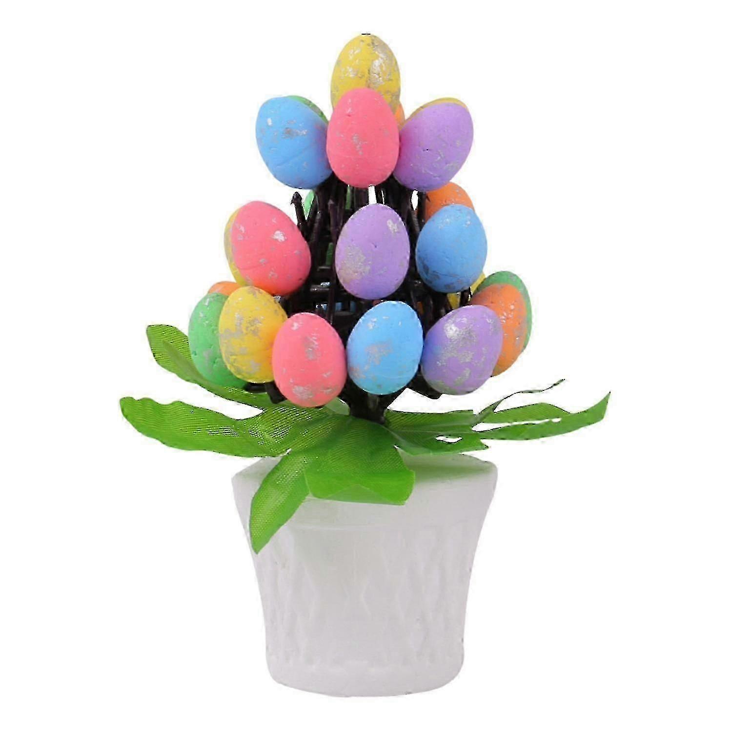 Easter Egg Ornament Easter Egg Bonsai Tree Low Maintenance Artificial Eggs Plants Desktop Easter