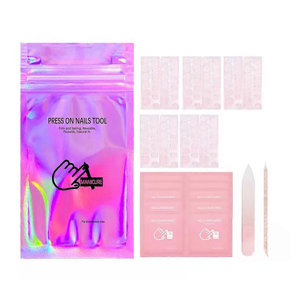Nail glue pads transparent jelly double sided tapes glue stickers removable nails for false tabs