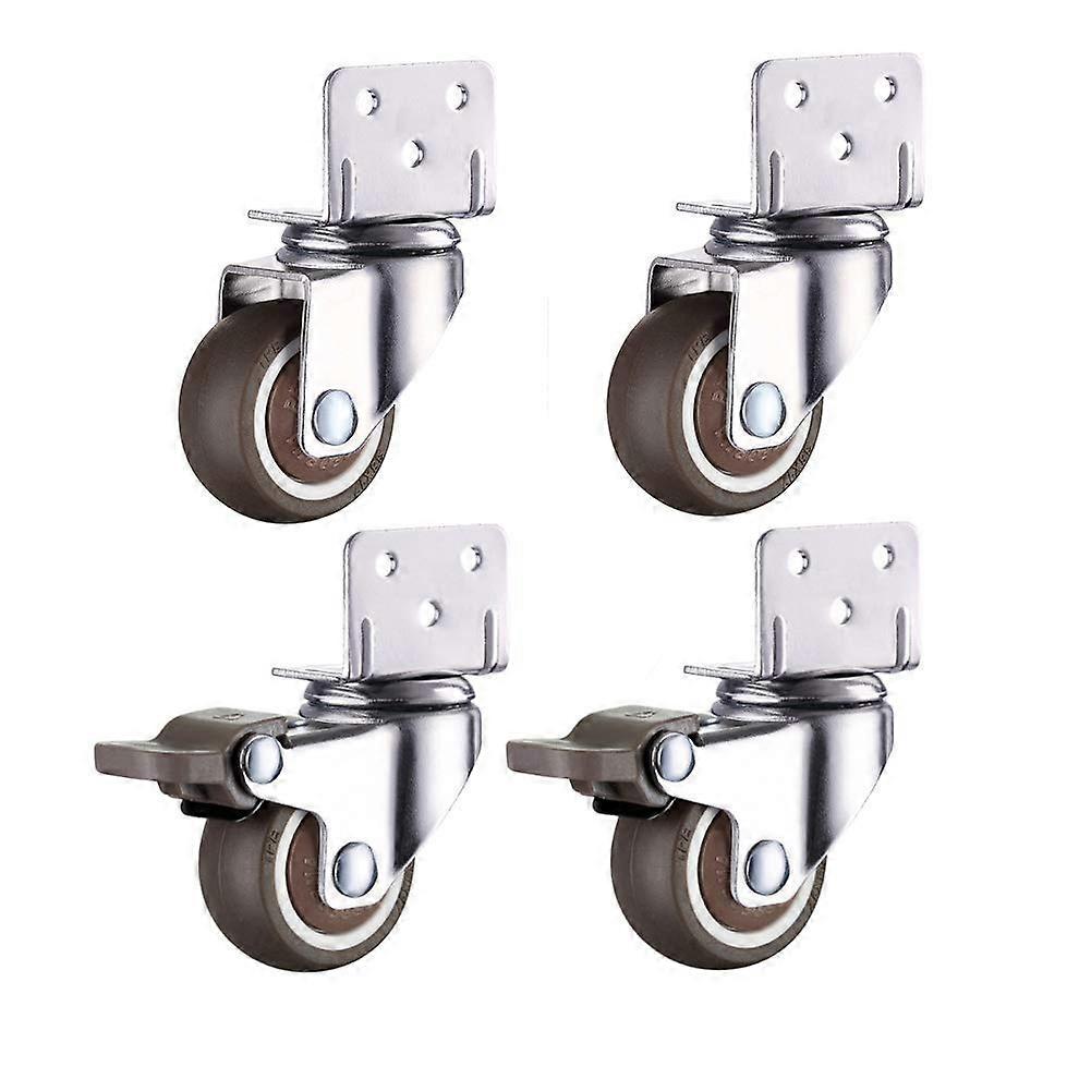 quiet rubber wheels with brake, universal, swivel replacement wheels for Ki 1.5 Inch