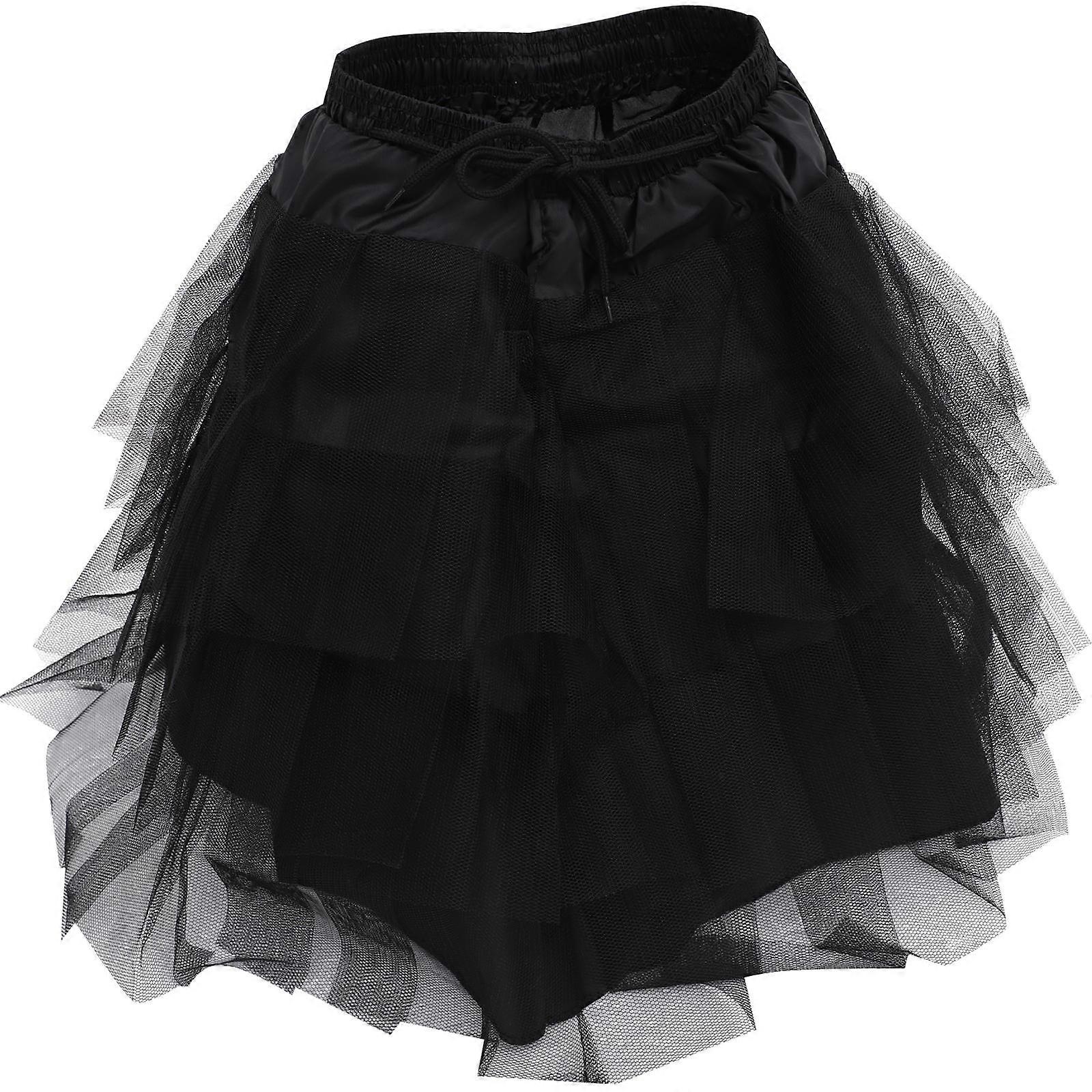 Petticoat Underskirt for Women Wedding Prom Banquet Round Layered Black Comfortable to Wear 1Pack
