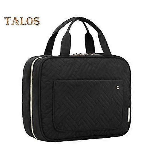 Large Capacity Makeup Bag with Hook Waterproof And Portable Travel Organizer with Multi Pockets