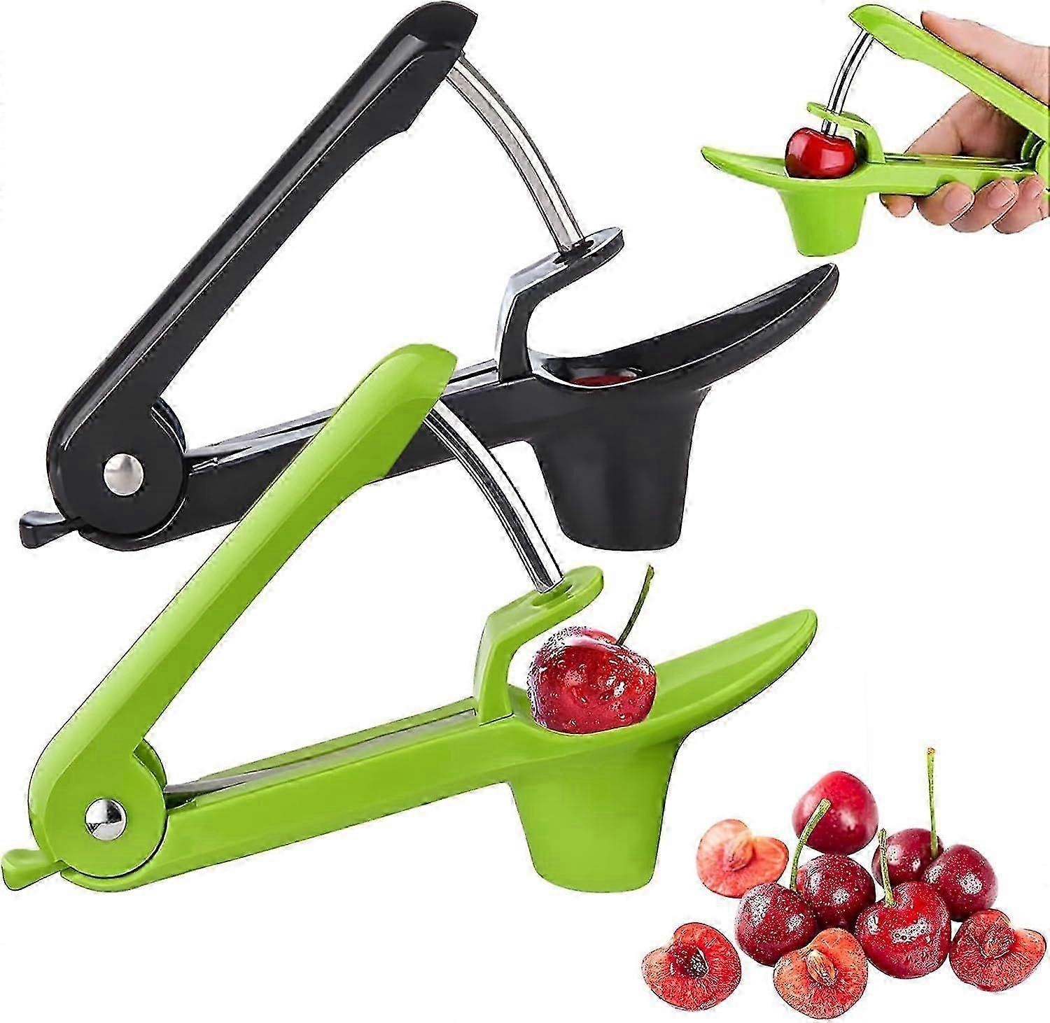 Cherry Pitter, 2 Pieces Cherry Corer, Fruit Core Pitter, Stainless Steel Cherry Pitter, Cherry and Olive Pitter