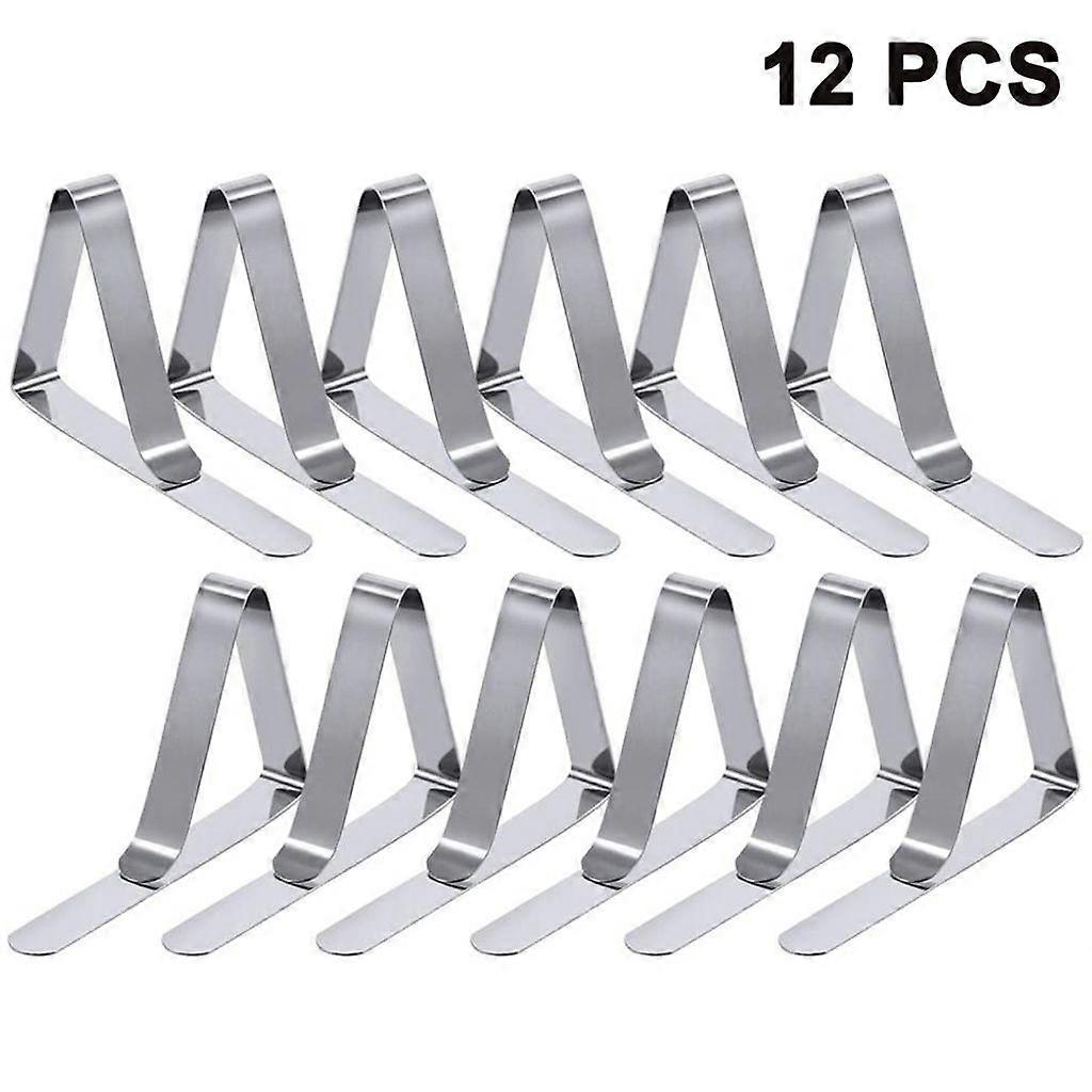 12-Piece Stainless Steel Tablecloth Clips