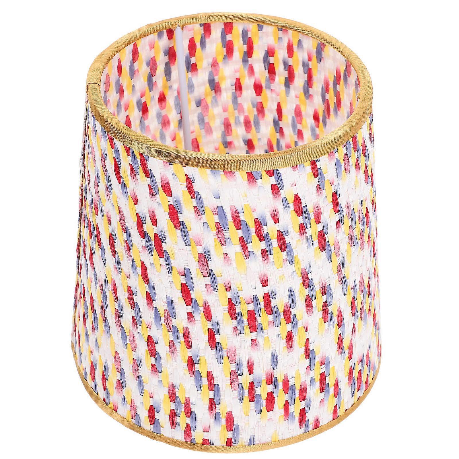 Woven Lampshade Replacement For Table Lamp Multi Colored 14 00X14 00X11 50Cm Light Diffusion 1Pack