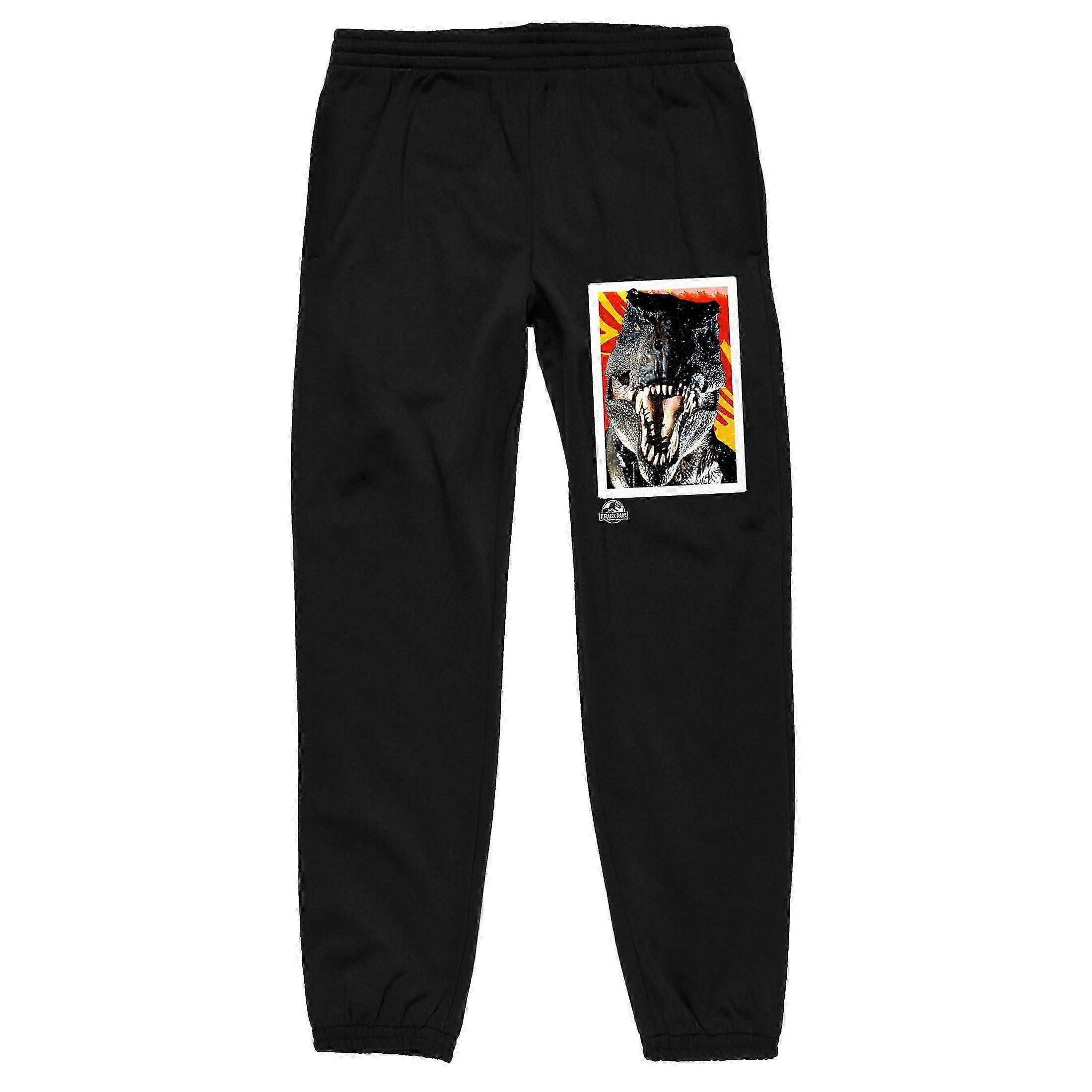 Men's Black Jogger Pants - XL for Jurassic Park Theme