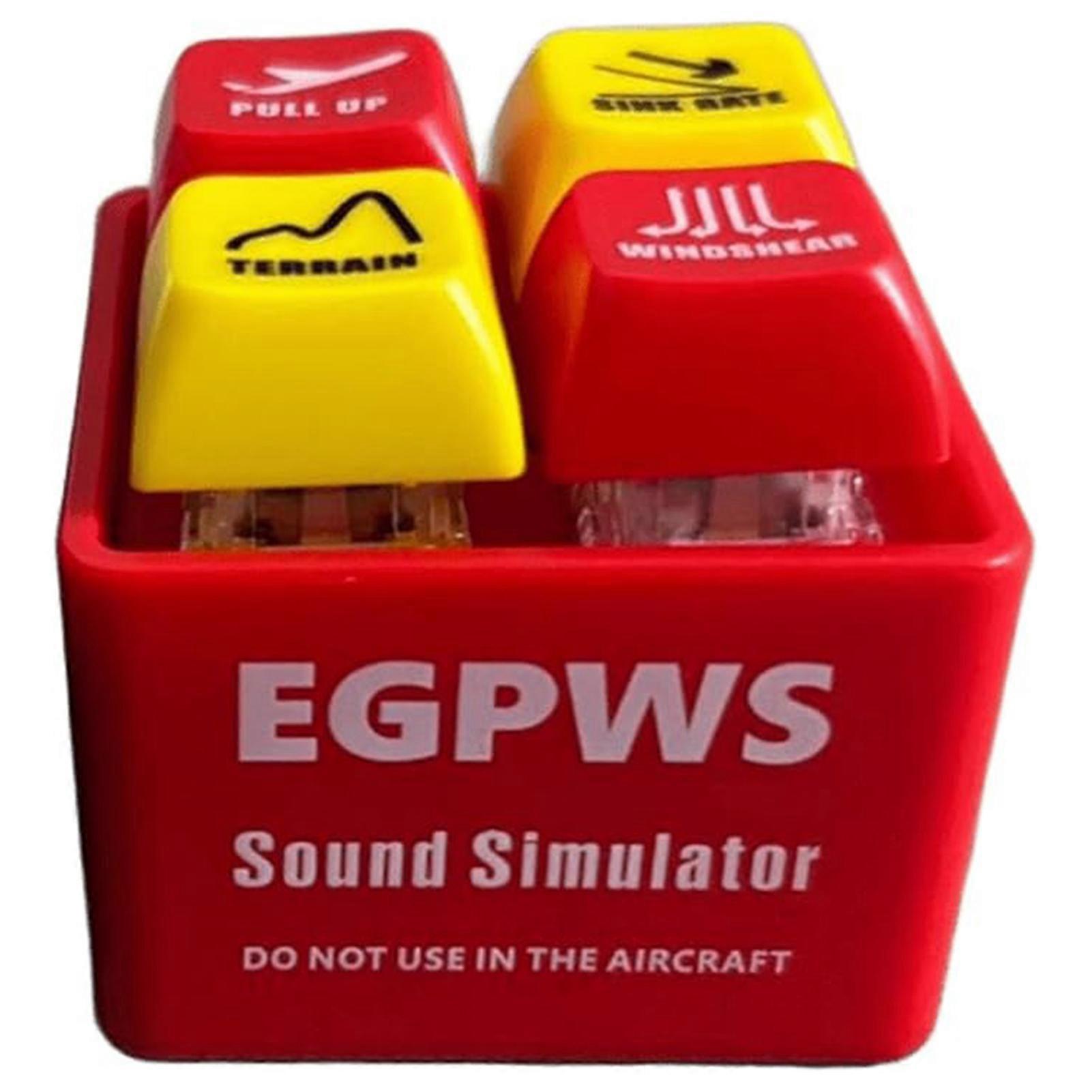 Mini Aviation Cockpit Keychain, Pilot and Crew Alert Keychain, Realistic EGPWS Flight Warning Sound Simulator