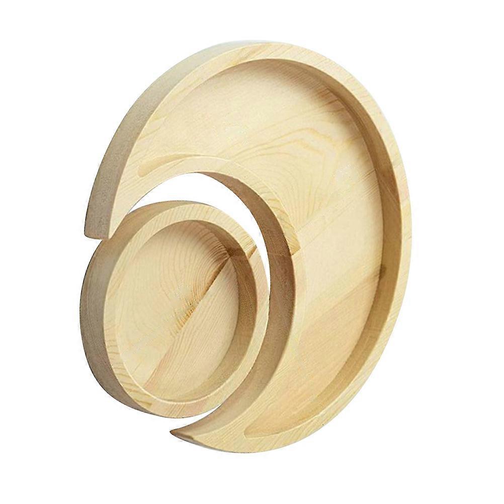 Round and Crescent Shape Crystal Organizer Tray Home Use Storage Function 1Set