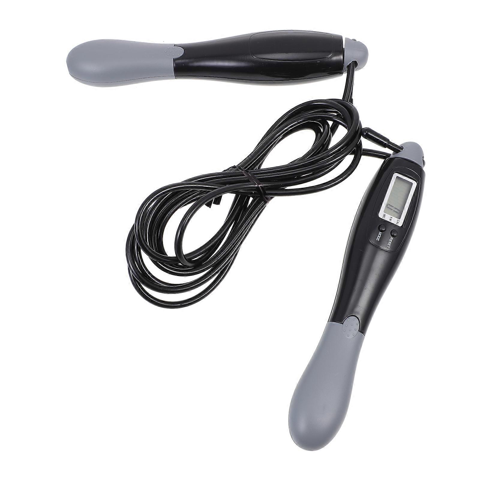 Fitness Rope Gym Jump Rope Electronic Counting Endurance Building Gray 280X0.4X0.4CM 1Pc