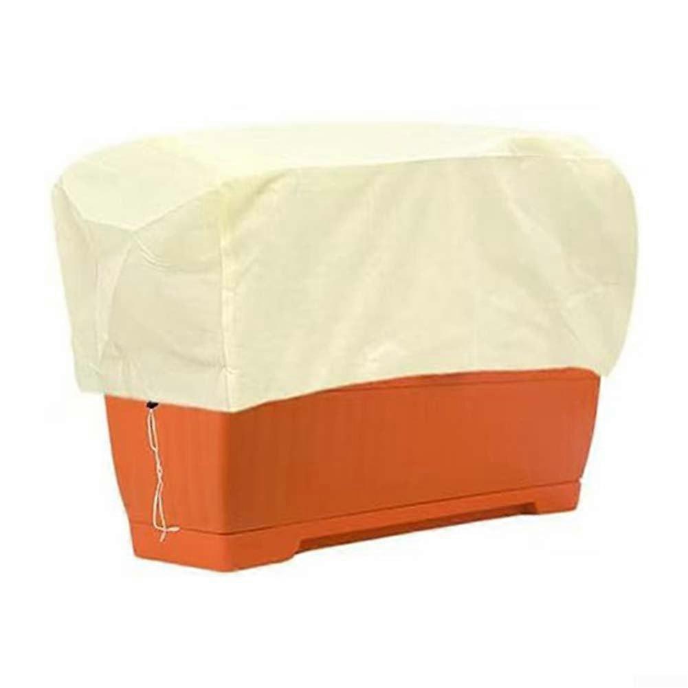 Pflanzen-Abdeckungen Beige Gelb für Rechteckige Blumentöpfe Innen- und Außenbereich Winterschutz 120 x 80 cm