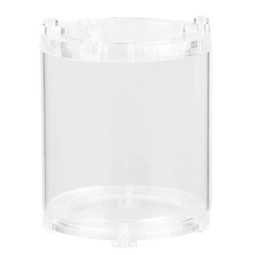 Portable Acrylic Circular Small Animal Keeper Tank Feeding for Grasshopper CricketA