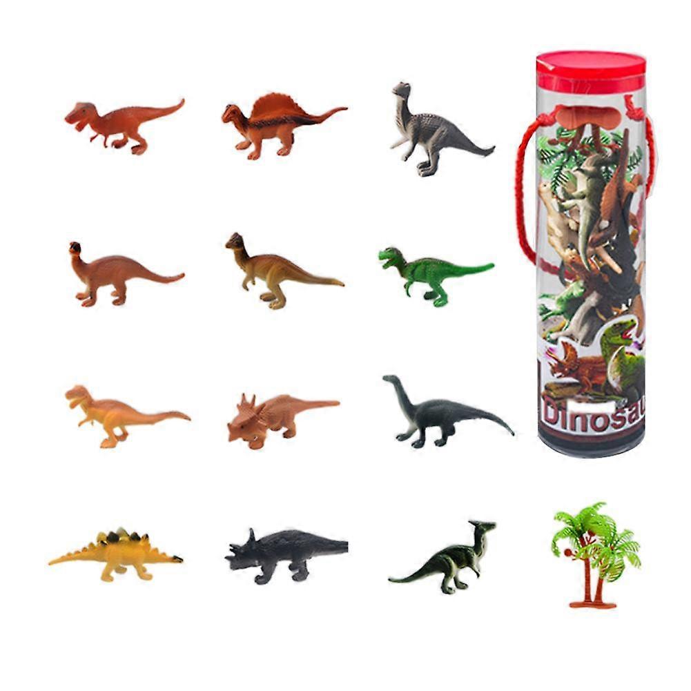 12 Pcs/Set Realistic Mini Toy Colorful Dinosaurs Ornament Miniature