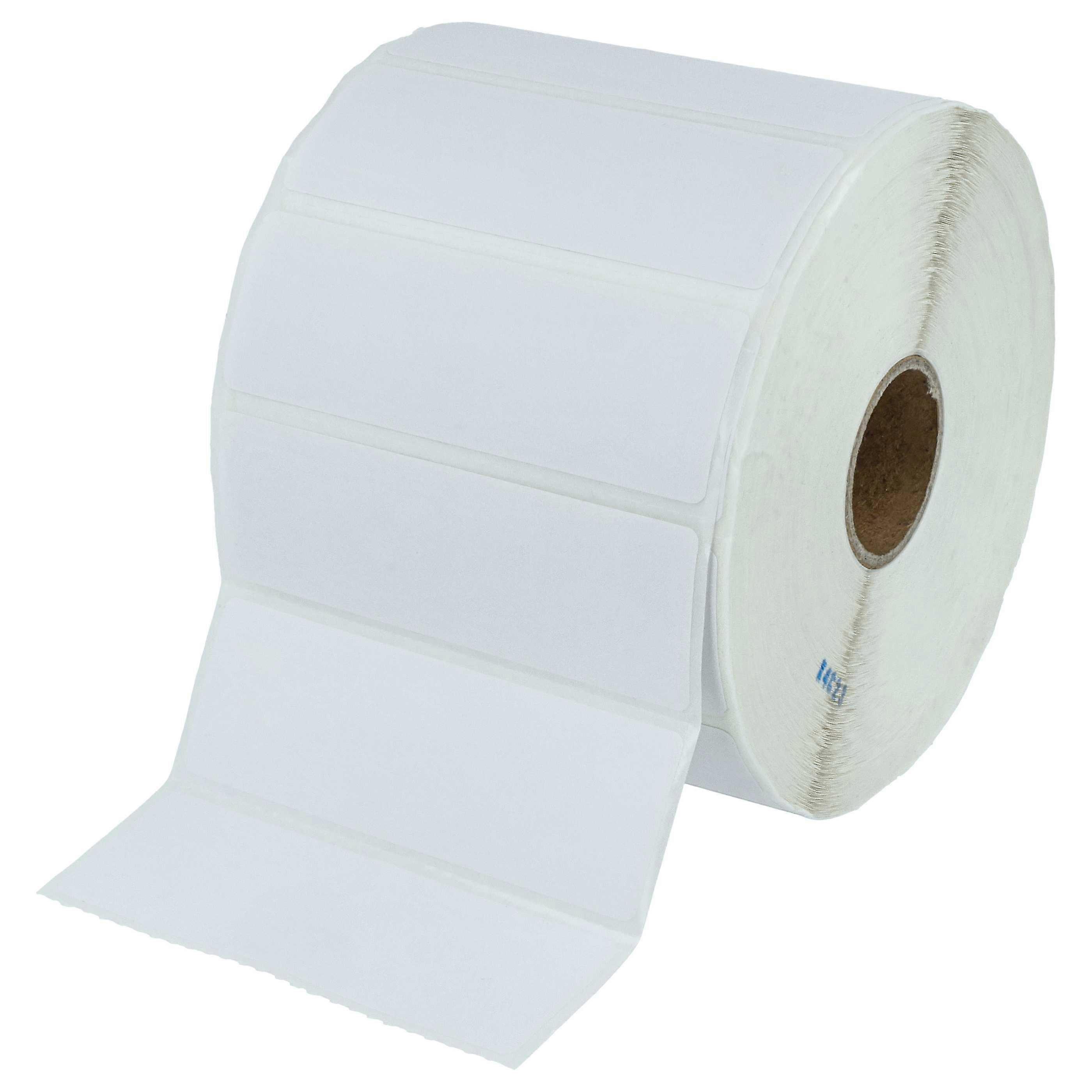vhbw Thermische etikettenrol 25,4 mm x 76,2 mm (2000 etiketten) compatibel met Toshiba TEC B-SV4D, B-EV4T, B-EV4D etikettenprinter - Zelfklevend wit