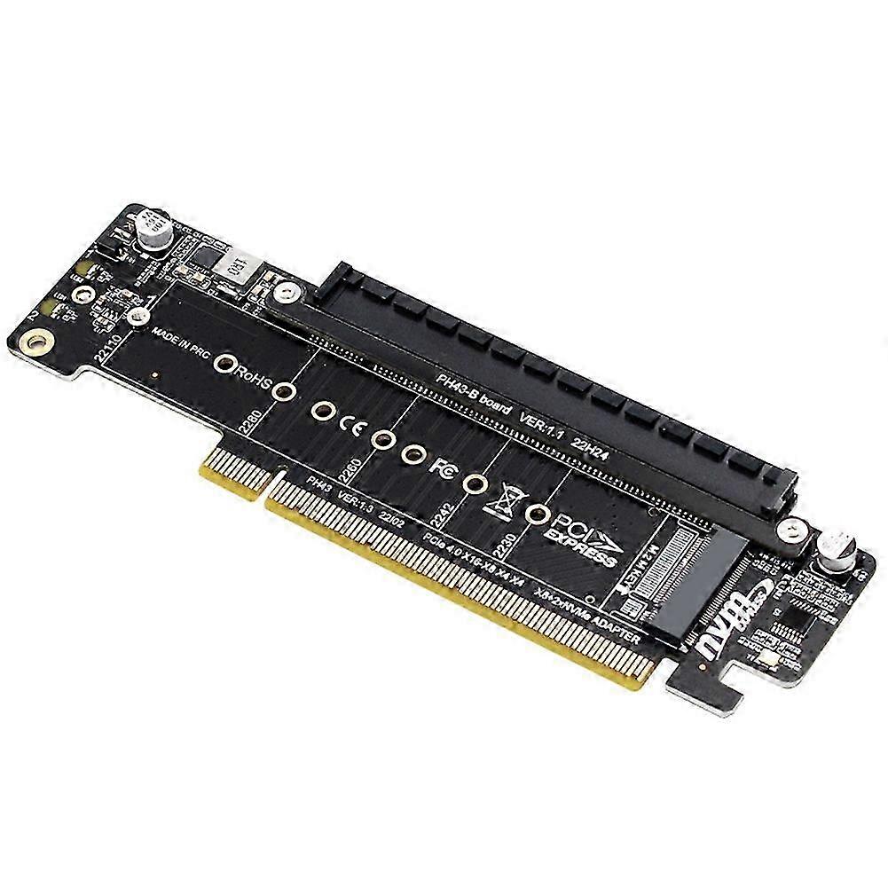 PCIE4.0 Split Card for NVME Expansion with 2 Input Ports - X16 to X8+X4+X4