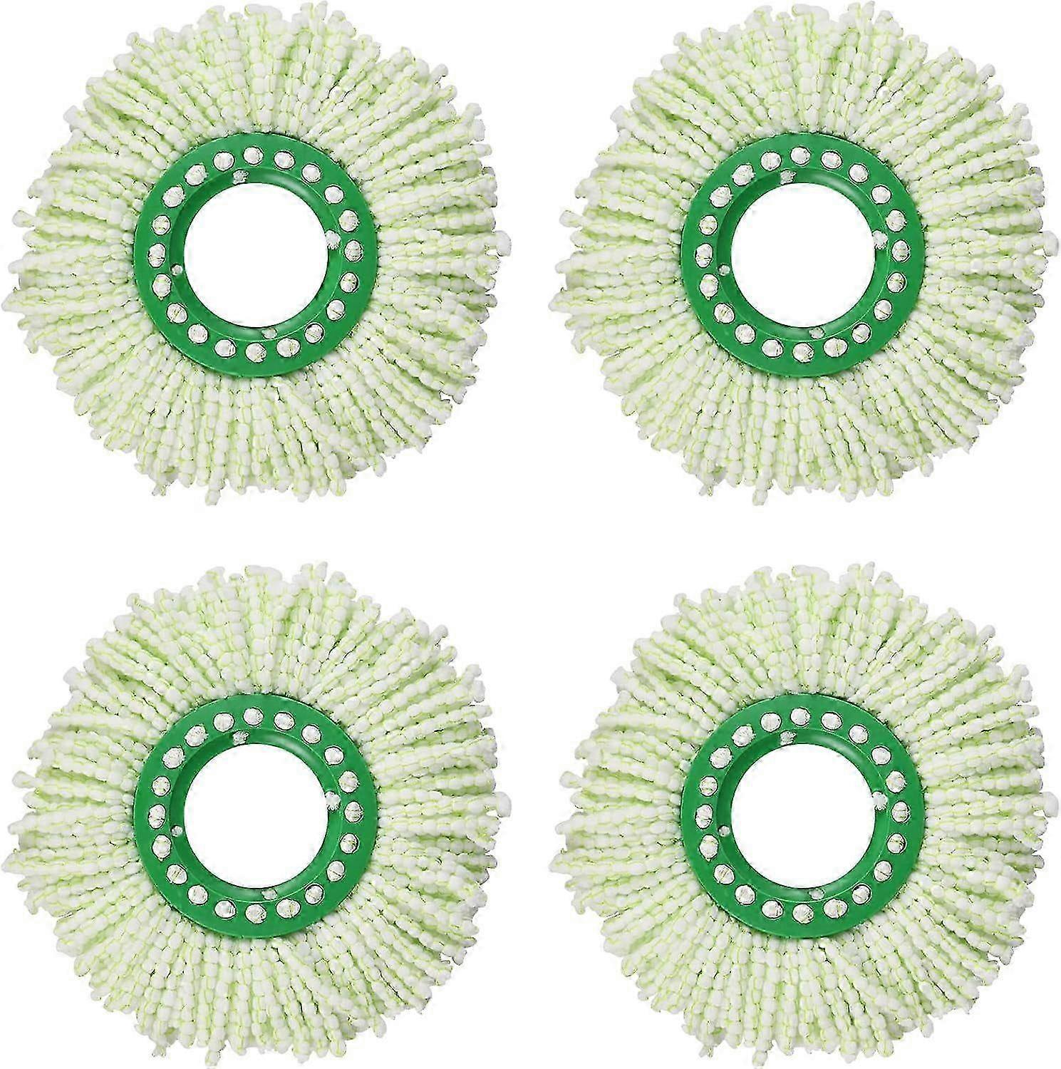 4-pakning moppehodeerstatning for kompatibelt merke Tornado Spin Mopp, vaskbar mikrofibermopp for Tornado Spin Mop System