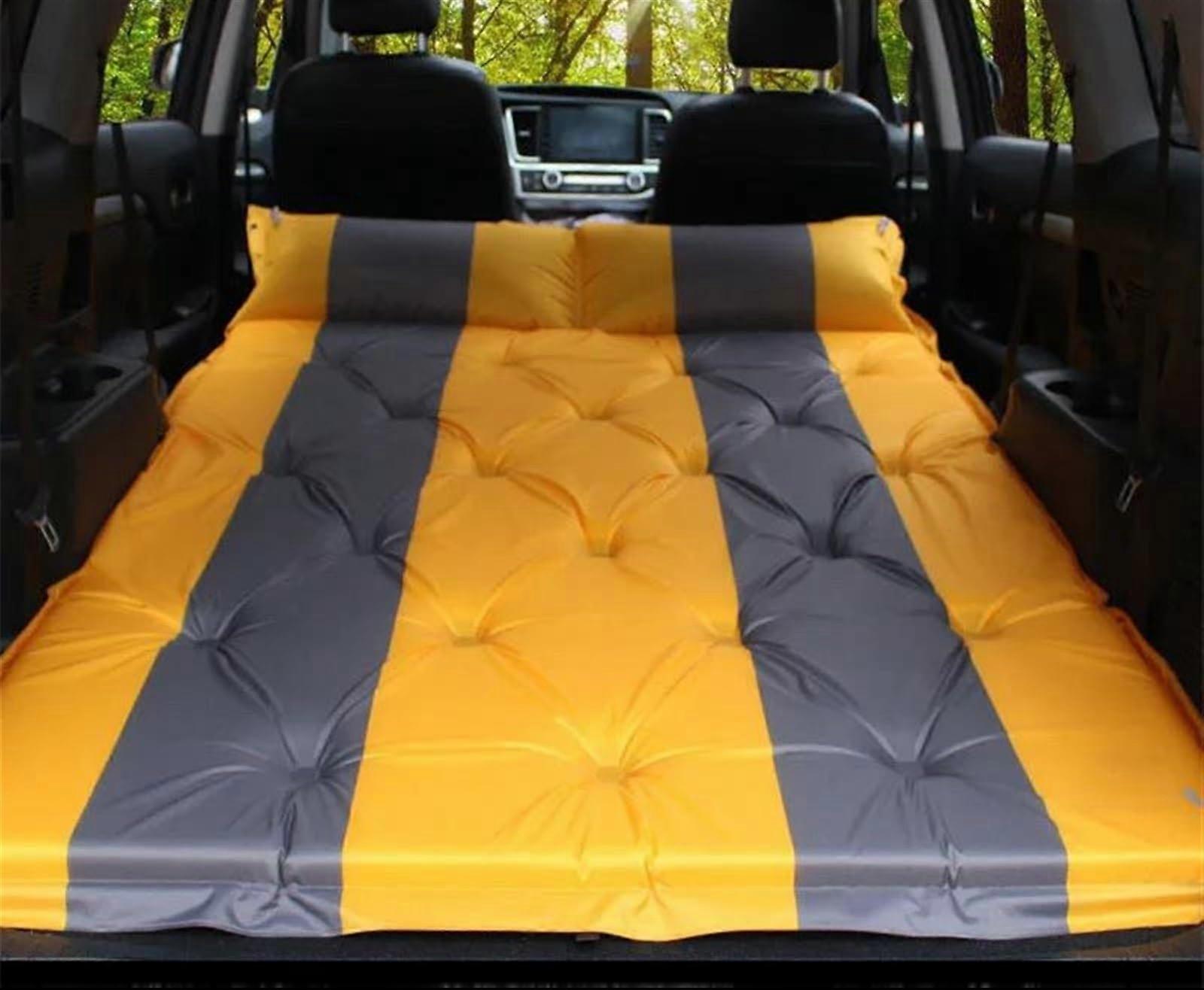 Auto Air Mattress Compatible With Lincoln Navigator  Double Inflatable Mattress (Yellow)
