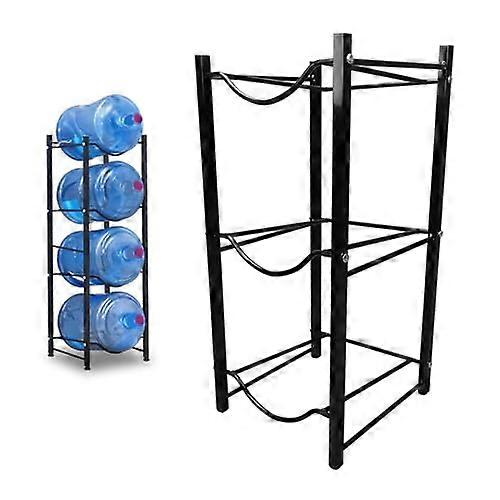 Water Jug Rack, Water Bottle Stand, Sturdy Metal Frame, Efficient Space Saving, Modern Design, Easy Assembly, 5 Gallon Holder Rack, Black