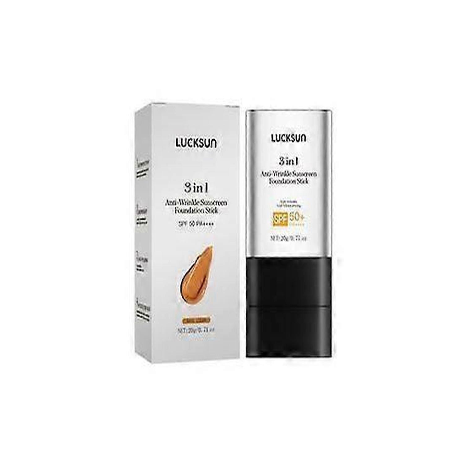 3-In-1 Anti-Wrinkle Foundation Stick with SPF 50+ | Hydrating, Lightweight & Full Coverage | Flawless Eraser with Brush