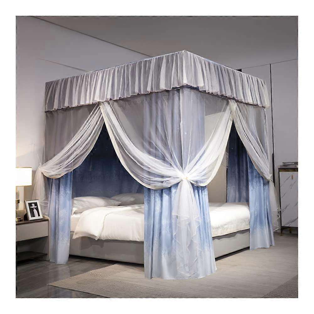 Mosquito Net For 1.8m Bed Blackout And Windproof Bed Canopy Universal Bed Curtain All Seasons Style 8 Size 1.8x2.2x2m