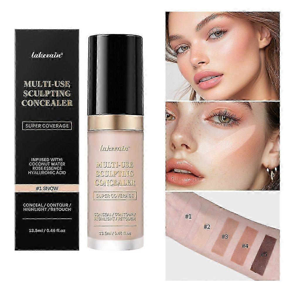 Super Coverage Multi-Use Concealer, Multi-Use Sculpting Concealer for Flawless Makeup - Full Coverage, Oil Free, Long Lasting, Hydrating