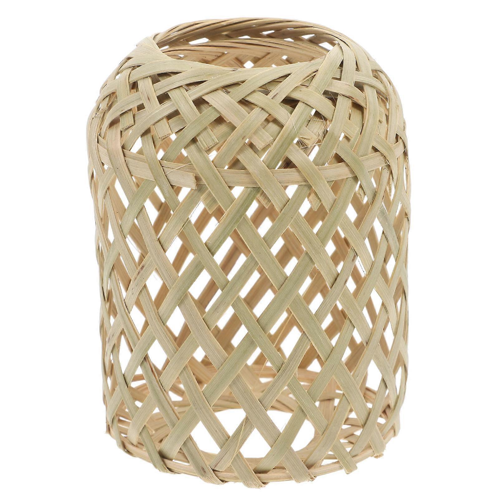 家庭、ホテル、レストラン用の竹織りランプシェードペンダントカバー–結婚式、パーティー、コーヒーショップ用のソフトライトディフューザーデコレーション