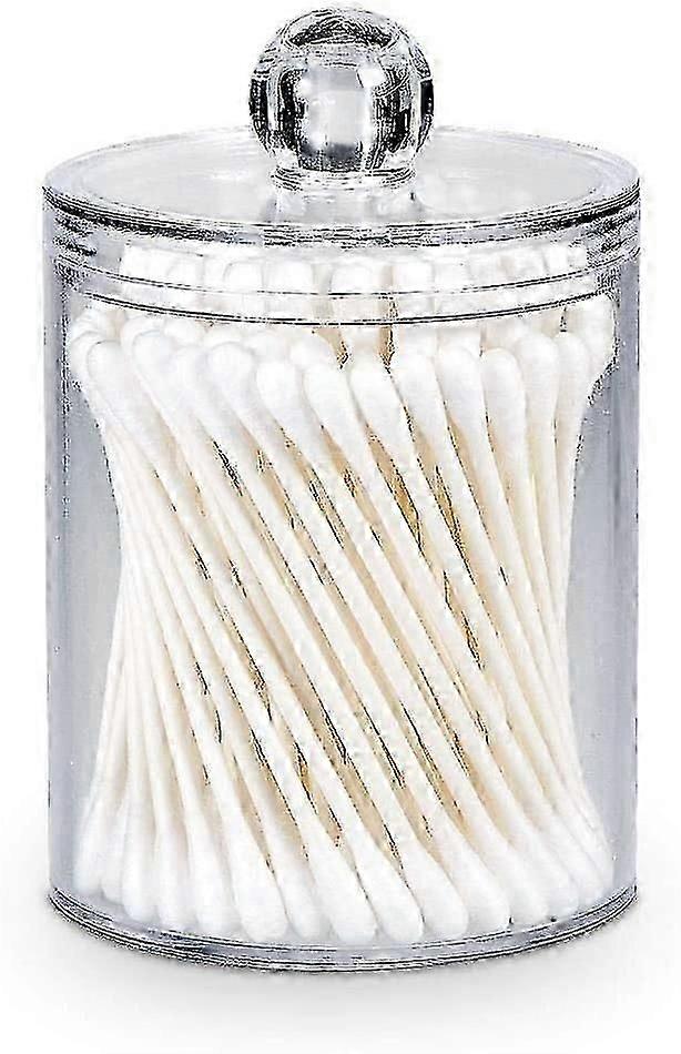 Compact Cotton Swab Holder - Clear & Practical for UK Bathrooms