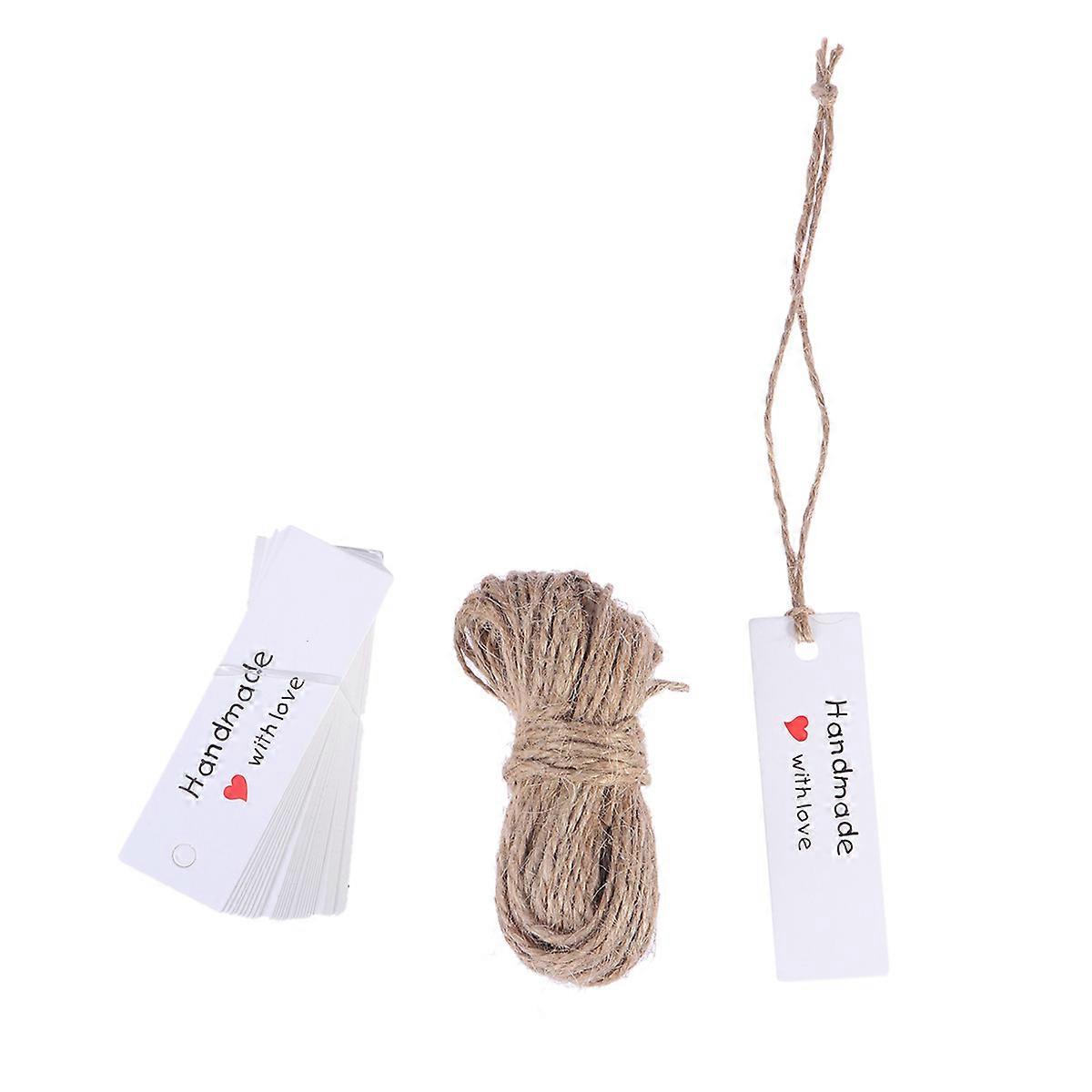 Handmade Tags for Crafting Kraft Paper Labels Vintage Style present Tag 50Pcs