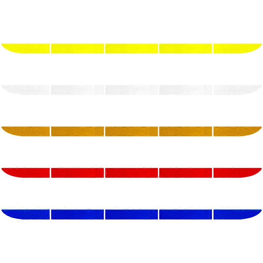 5 Sets Reflective Car Trunk Stickers Night Warning Decals Scratch Resistant Tape for Vehicle Body