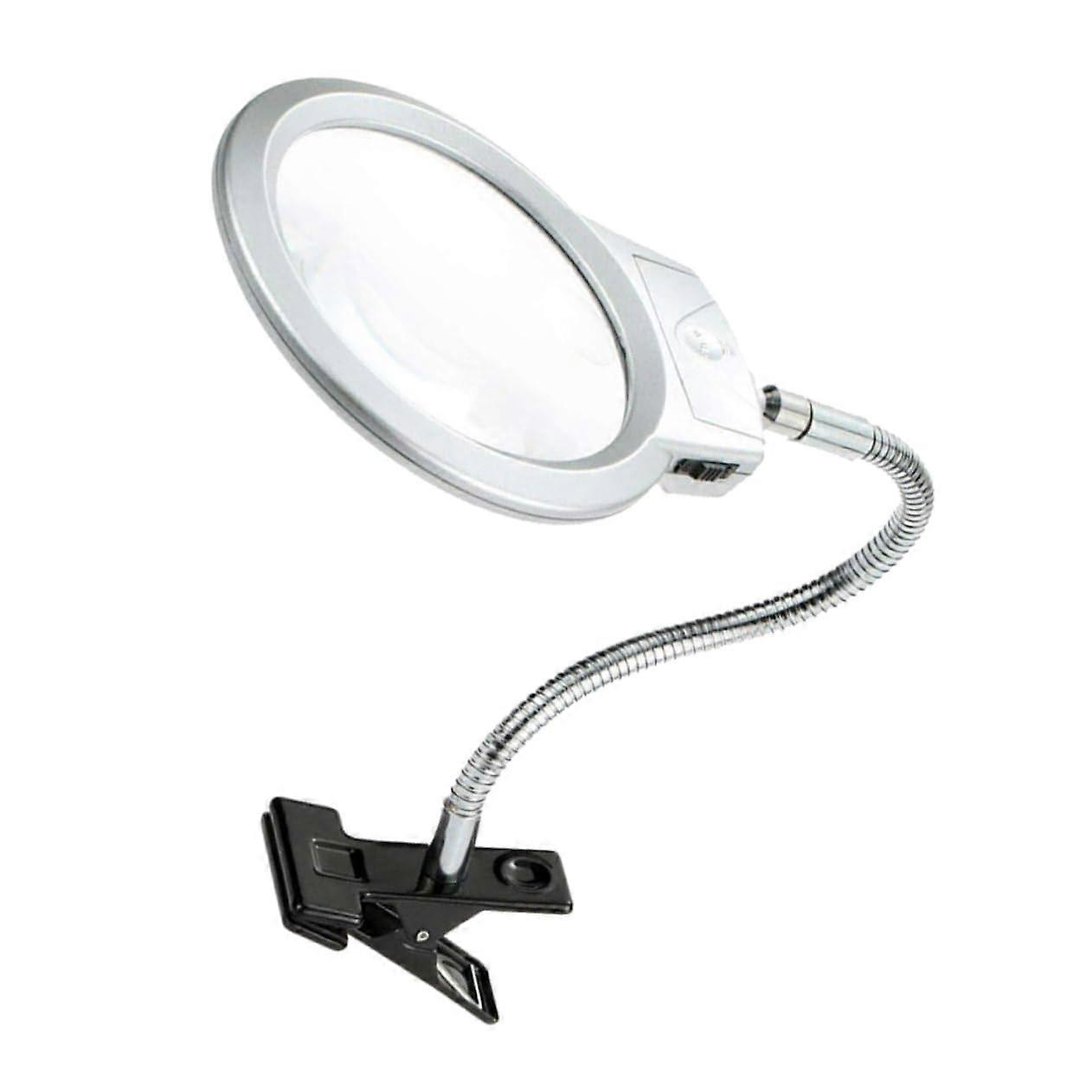 Lupenlampe Desktop USB LED Tischlampe mit Schwanenhals, Einstellbar für Hobby, Büro, Studieren und Lesen