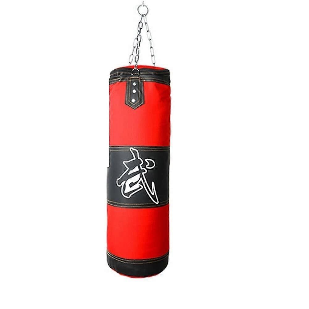 Punching Bag Empty Sandbag 80 cm Hanging For Boxing Training One Size Includes Gloves Wrist Protection Karate Kickboxing