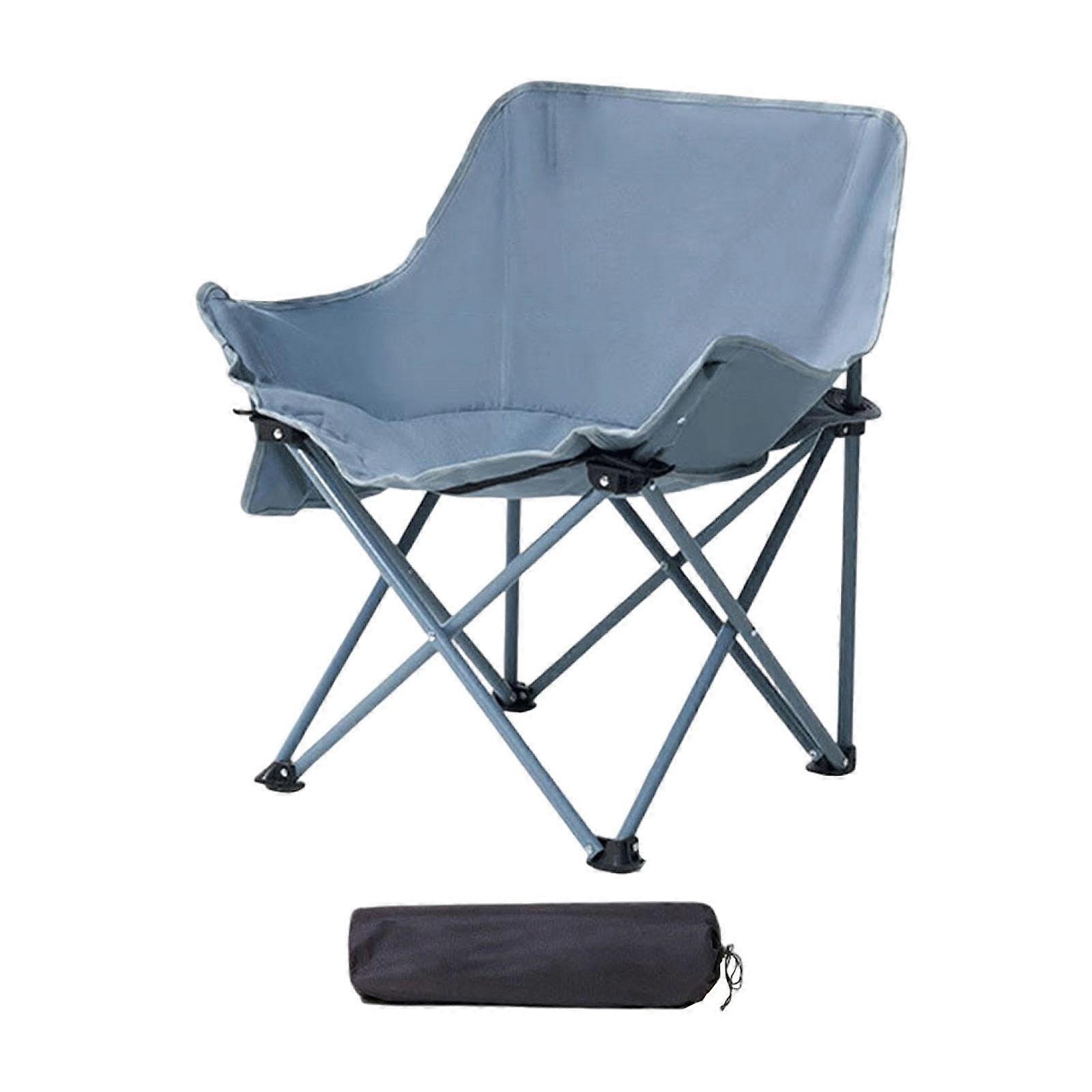Portable Camping Outdoor Folding Chair Beach Seat Picnic Light Blue