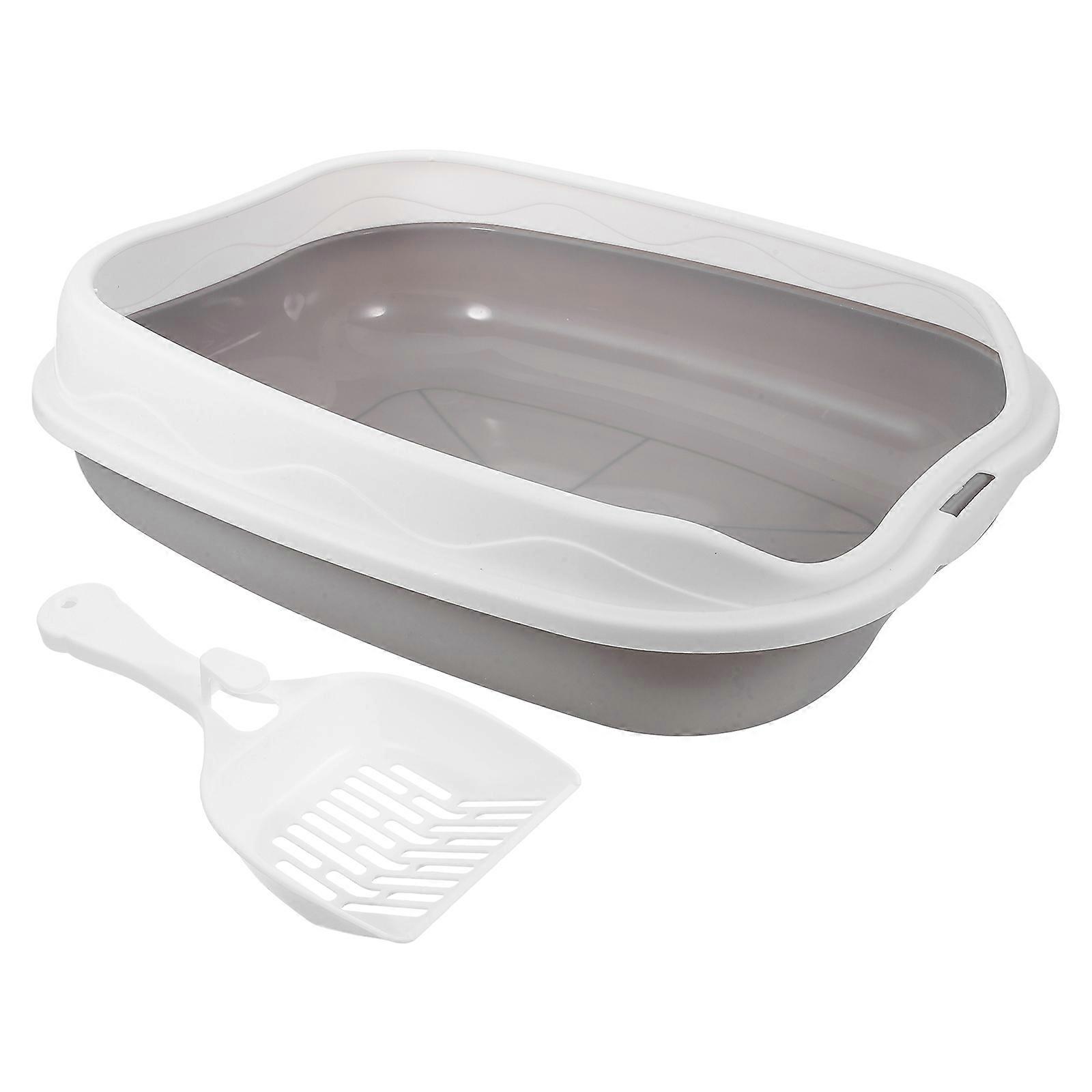 Dog and Cat Sandbox Splashproof Litter Pan Easy to Clean 39.50X31.00X12.00CM 1Set