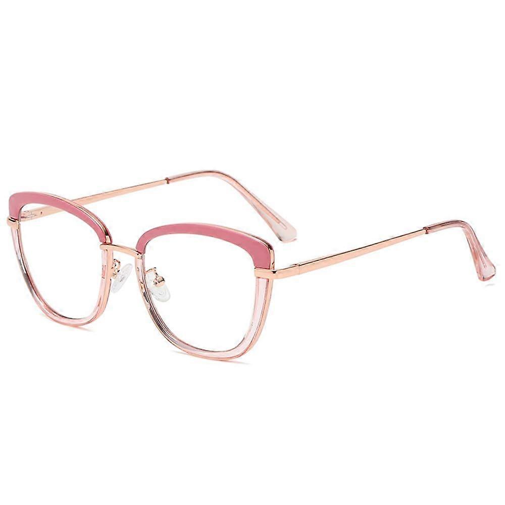 Cat Eye Glasses TR90 Spring Hinge Women's Pink One Size