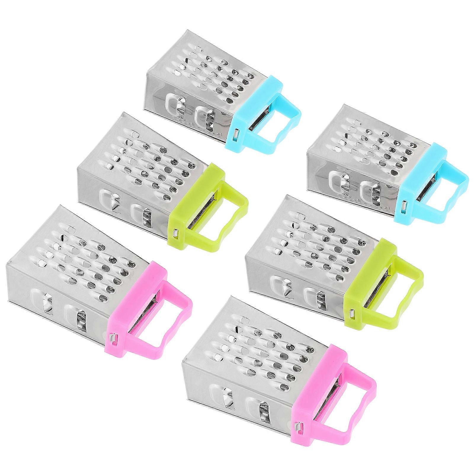 Food Zester Mini Cheese Shredder Slice Mash Grate Cooking 6Pcs Light Green