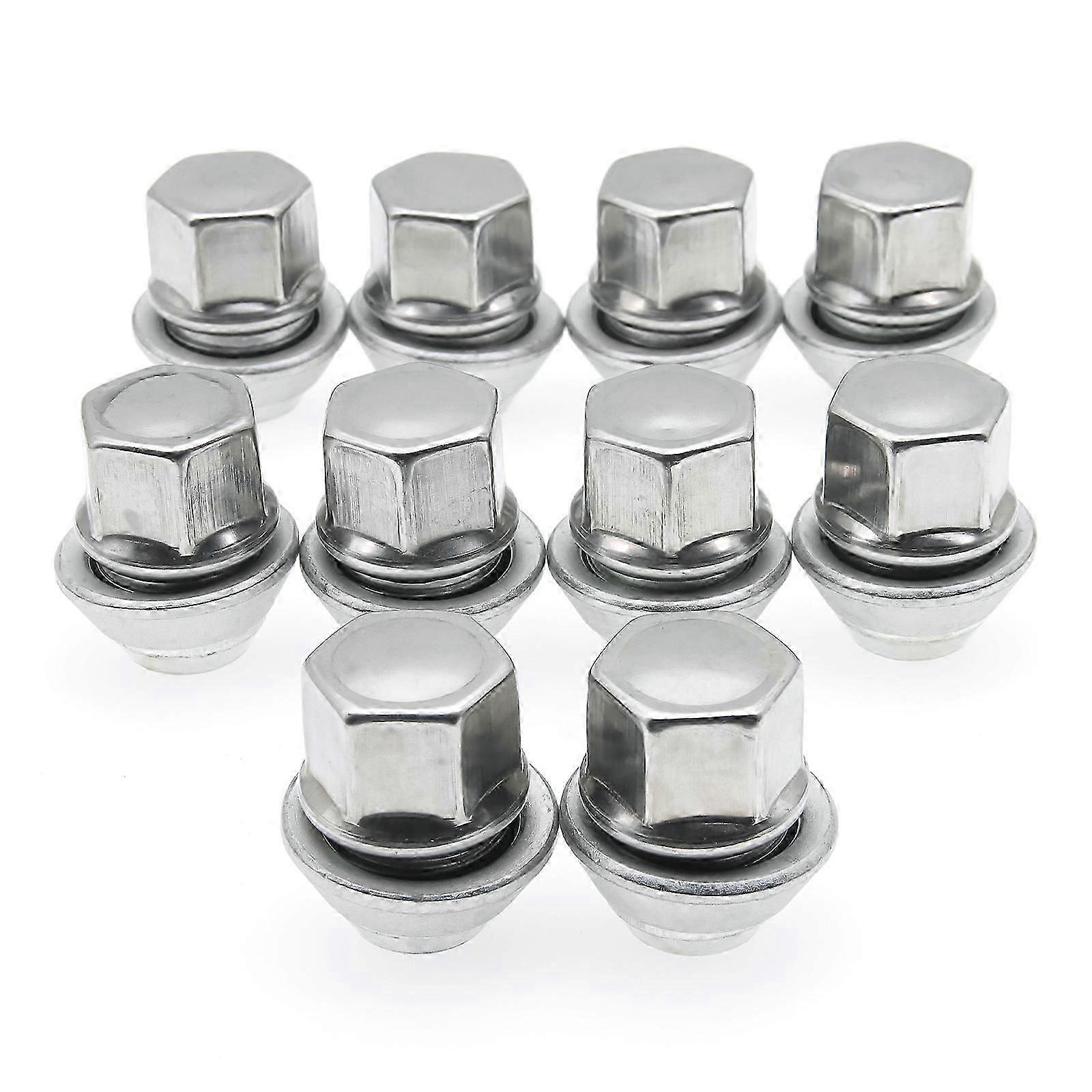 עבור פורד פיאסטה מונדאו C-max פוקוס Mk1 Mk2 Mk3 St Rs 10 יחידות הרבה סגסוגת פלדה גלגל אגוזים M12x1.5 19 מ"מ בורג זיז חתיך החלפת אגוז צמיג