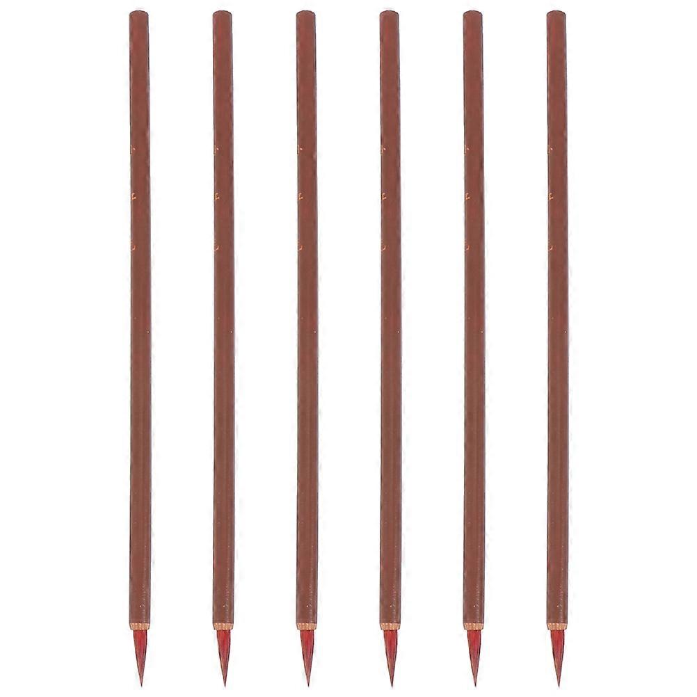 6pcs Traditional Chinese Calligraphy Brushes Fine Tip Painting Pens for Calligraphy, Watercolor & Drawing with Comfortable Grip Handles for