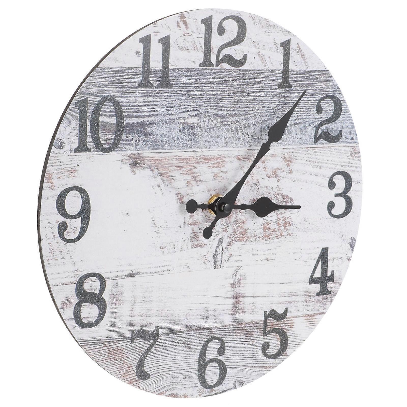 Silent Round Wall Clock – Battery Powered Decorative Hanging Clock for Office & Home, Frameless Digital Design