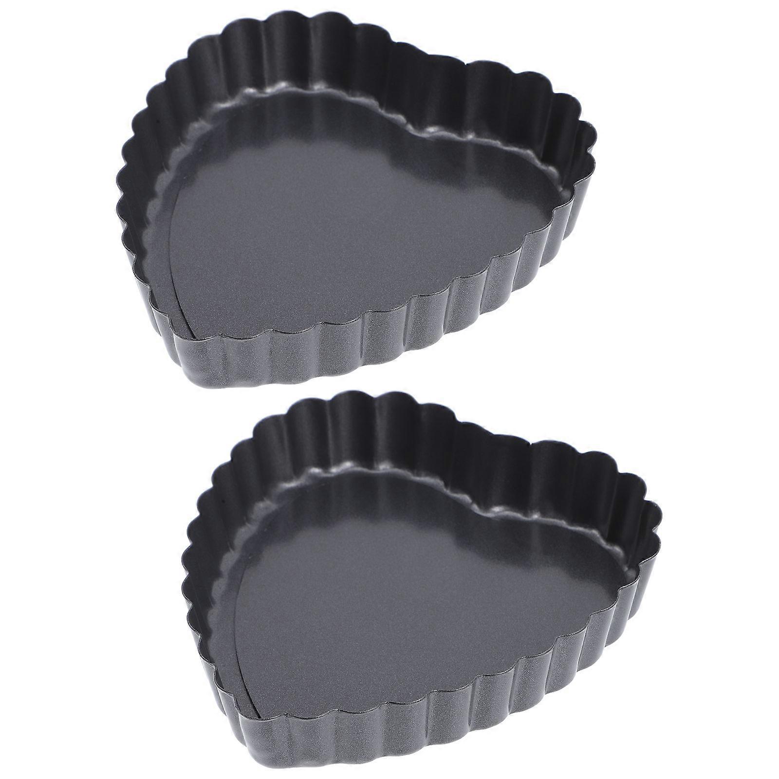 Heart Shape Baking Pan Non-Stick Oven Tray For Home Baking 4 Inch Heart Shape 2Pack