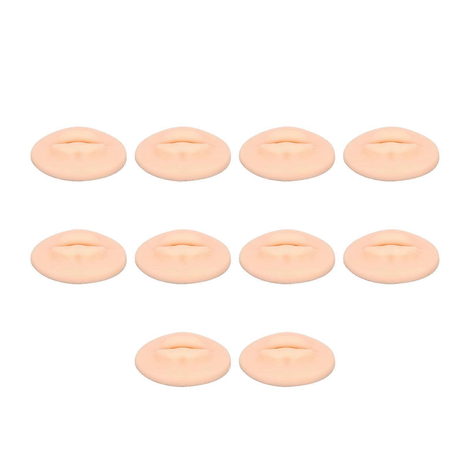 10PCS練習用唇オープンマウスシリコン3Dフェイクリップ教育トレーニング用